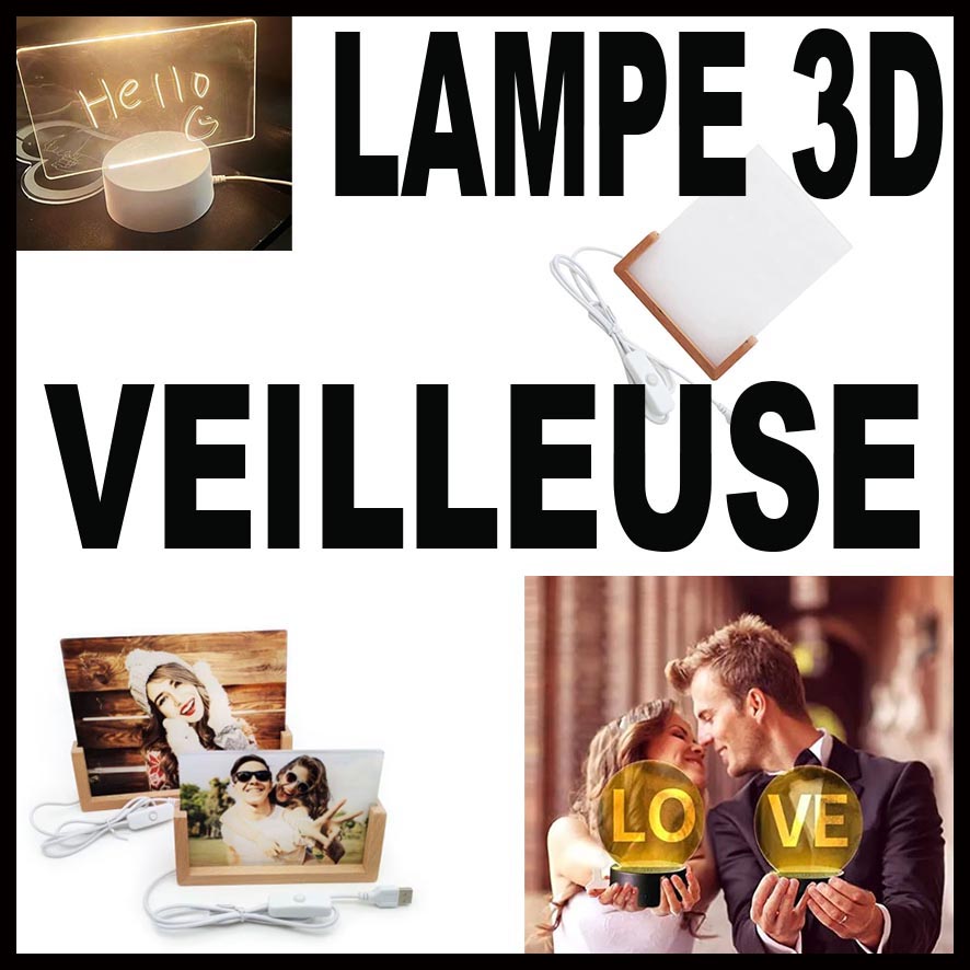Lampes 3D et livres veilleuses à personnaliser